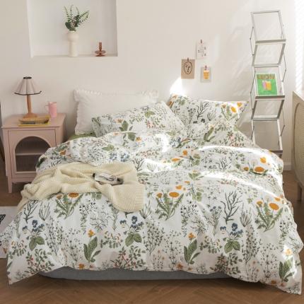 怡家居 2021新款全棉田园四件套 江离