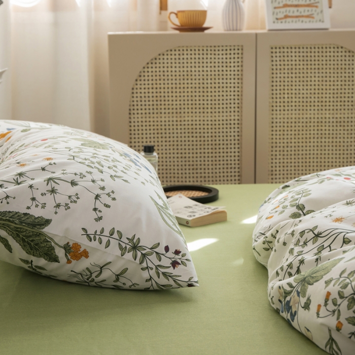 91家纺网 家纺一手货源 找家纺 怡家居 2021新款全棉田园四件套 江离