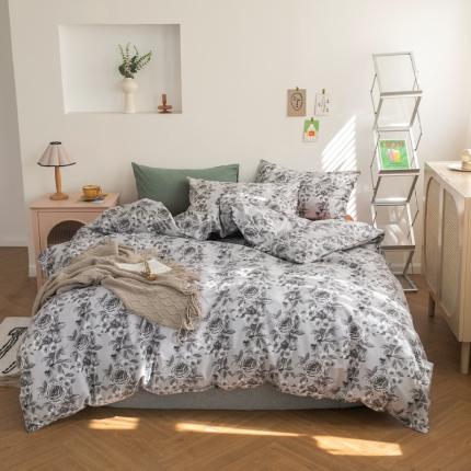 91家纺网 家纺一手货源 找家纺 怡家居 2021新款全棉田园四件套 旧梦