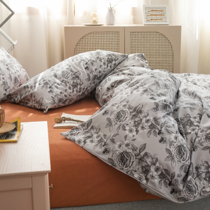 91家纺网 家纺一手货源 找家纺 怡家居 2021新款全棉田园四件套 旧梦