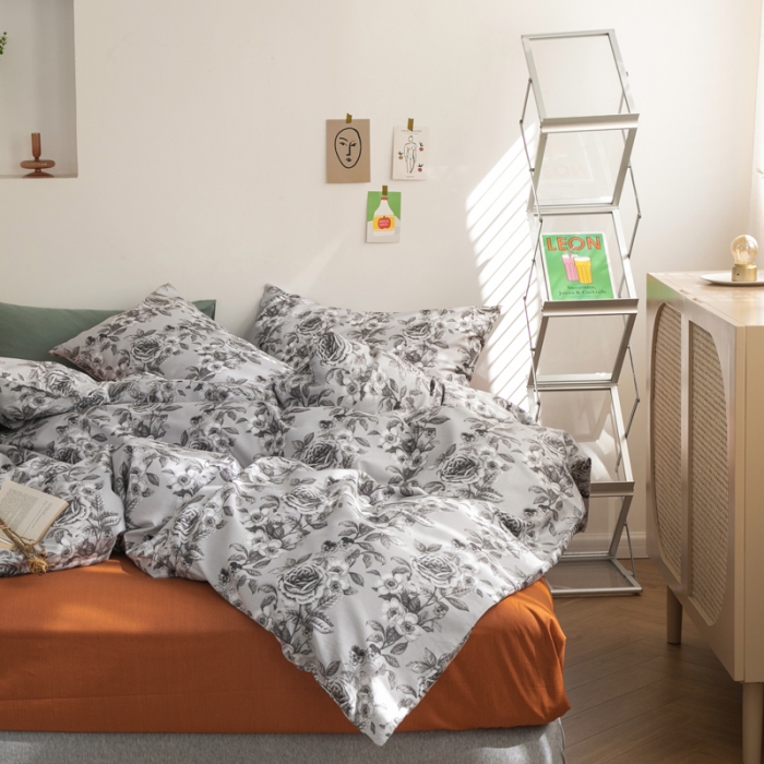 91家纺网 家纺一手货源 找家纺 怡家居 2021新款全棉田园四件套 旧梦