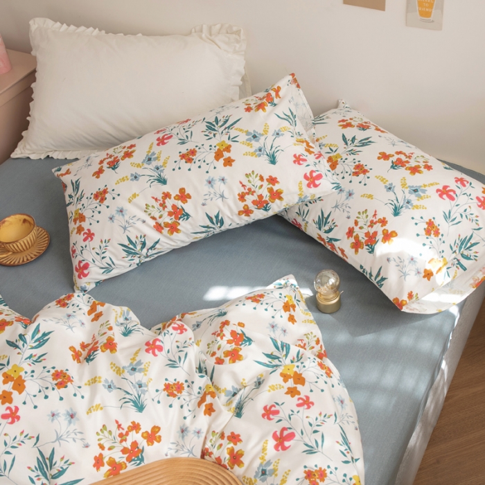 91家纺网 家纺一手货源 找家纺 怡家居 2021新款全棉田园四件套 洵美