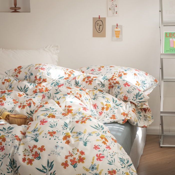 91家纺网 家纺一手货源 找家纺 怡家居 2021新款全棉田园四件套 洵美