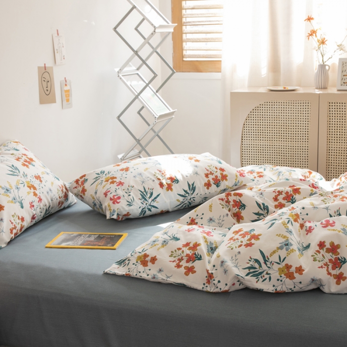 91家纺网 家纺一手货源 找家纺 怡家居 2021新款全棉田园四件套 洵美