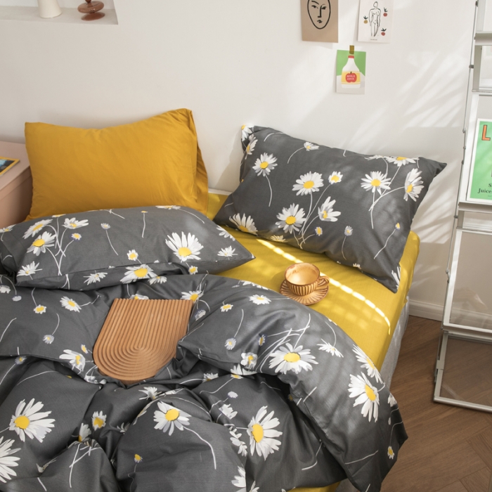 91家纺网 家纺一手货源 找家纺 怡家居 2021新款全棉田园四件套 长夏