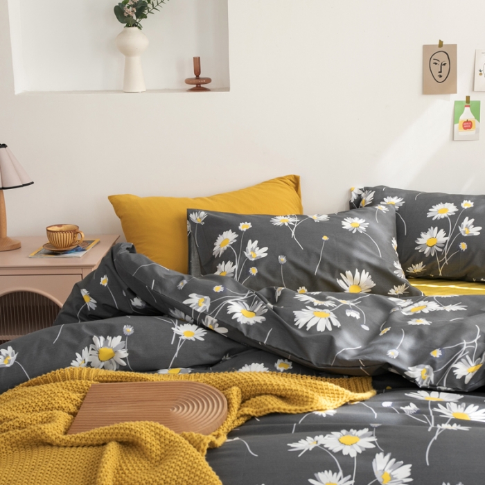 91家纺网 家纺一手货源 找家纺 怡家居 2021新款全棉田园四件套 长夏