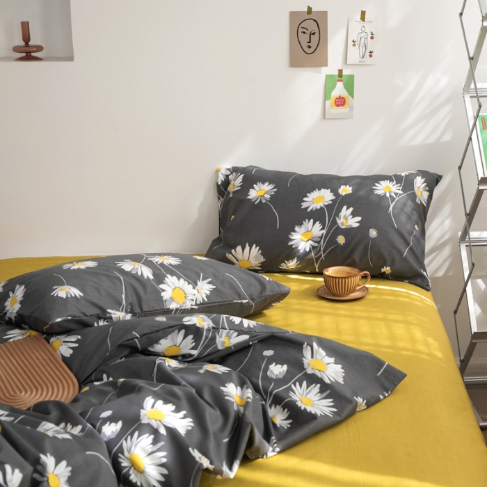 91家纺网 家纺一手货源 找家纺 怡家居 2021新款全棉田园四件套 长夏