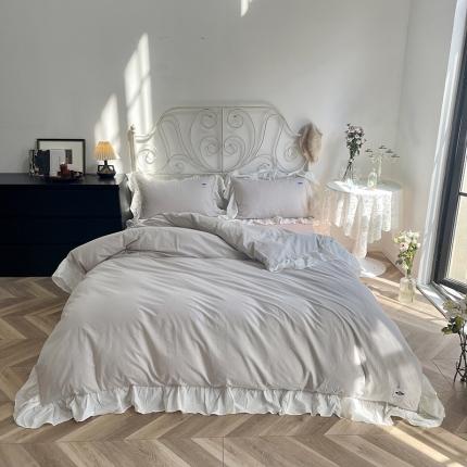 91家纺网 家纺一手货源 找家纺 （总）洋铭区 2021新款法式清新水洗棉四件套