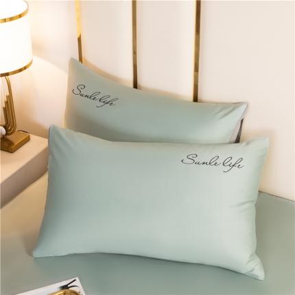 91家纺网 家纺一手货源 找家纺 古吉梦 2024新款水洗棉-S双拼单品枕套 香槟金