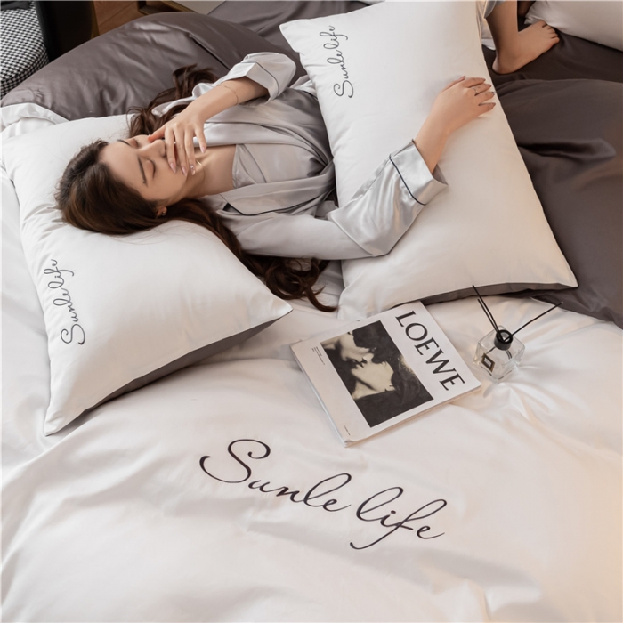 91家纺网 家纺一手货源 找家纺 古吉梦 2024新款水洗棉-S双拼单品枕套 本白