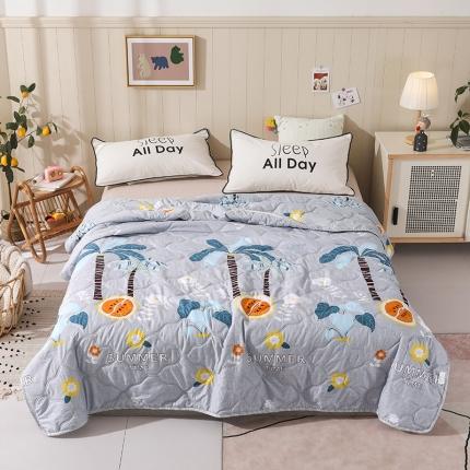 好欣怡家纺 2024新款海藻棉夏被夏凉被 椰子树