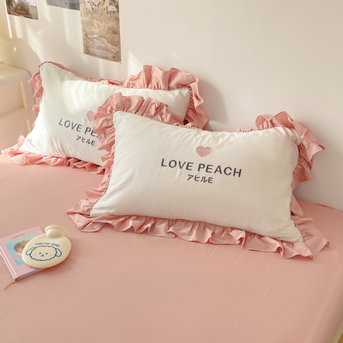 91家纺网 家纺一手货源 找家纺 蓝巢2021新款全棉水洗棉刺绣四件套公主风系列漫天心