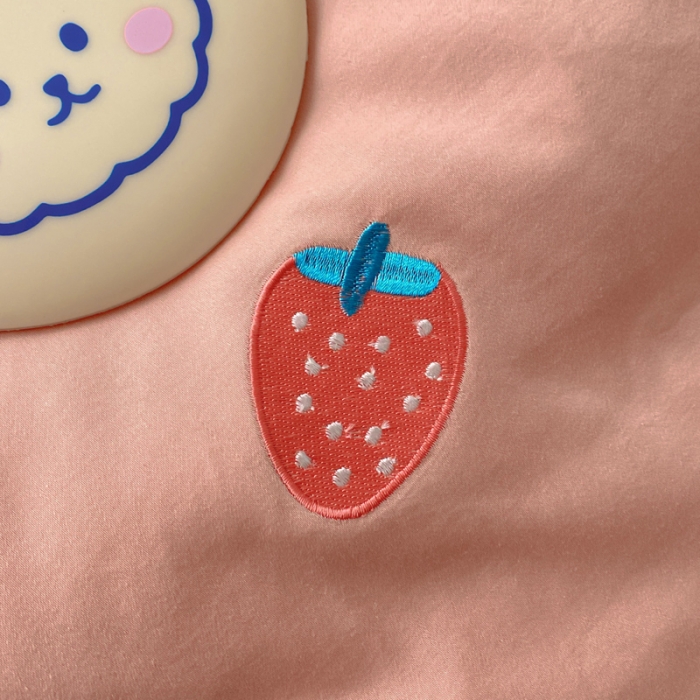 91家纺网 家纺一手货源 找家纺 蓝巢2021新款全棉水洗棉刺绣四件套公主风系列甜心草莓