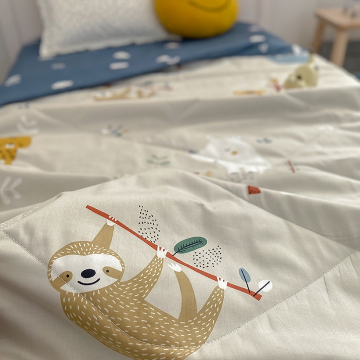 91家纺网 家纺一手货源 找家纺 莱福仕家坊 2021新款纯棉A类卡通夏被-小床 动物世界