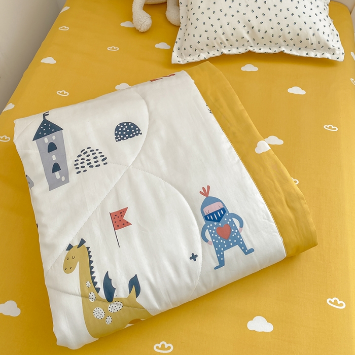 91家纺网 家纺一手货源 找家纺 莱福仕家坊 2021新款纯棉A类卡通夏被-小床 守卫城堡