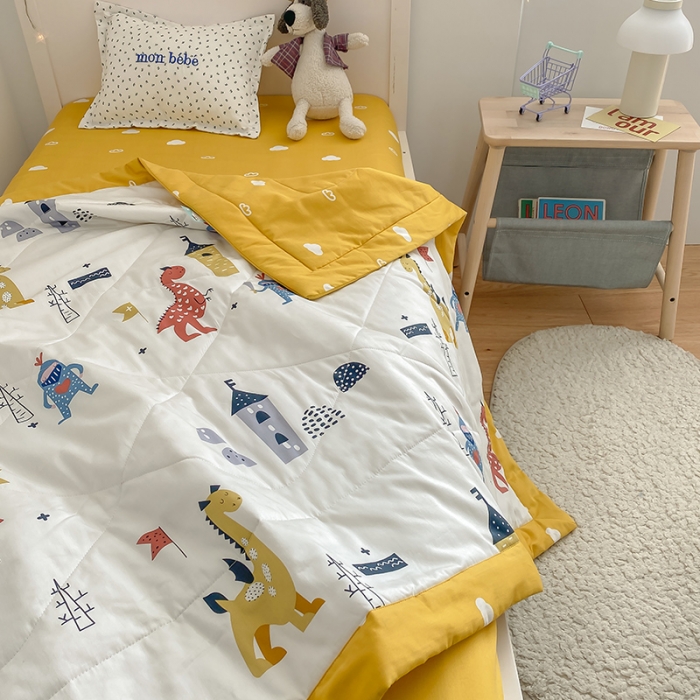 91家纺网 家纺一手货源 找家纺 莱福仕家坊 2021新款纯棉A类卡通夏被-小床 守卫城堡