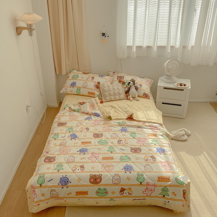 91家纺网 家纺一手货源 找家纺 莱福仕家纺 2021新款纯棉A类卡通夏被-大床 童话乐园