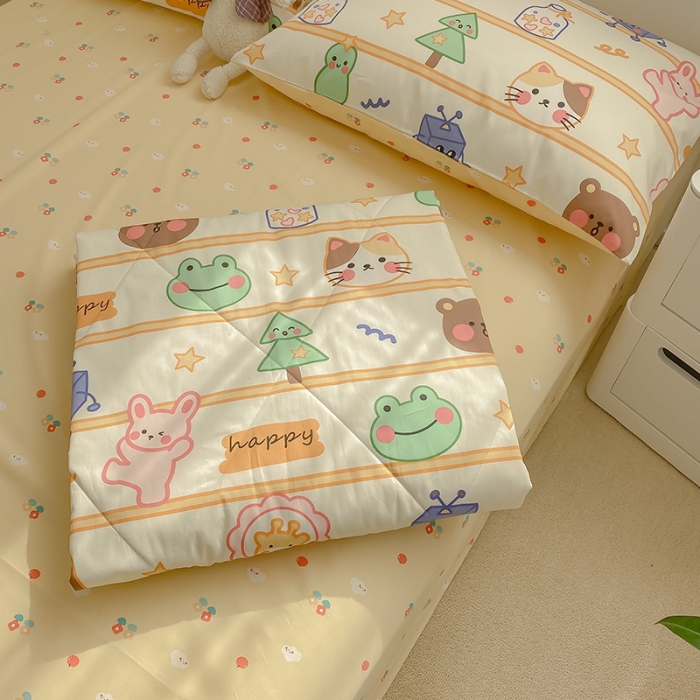 91家纺网 家纺一手货源 找家纺 莱福仕家纺 2021新款纯棉A类卡通夏被-大床 童话乐园