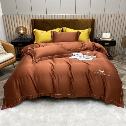 91家纺网 家纺一手货源 找家纺 （总）顾家家居2023新款80兰精天丝刺绣四件套-沫汐