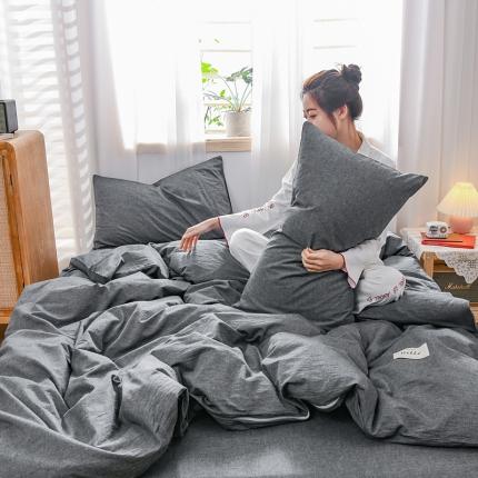 91家纺网 家纺一手货源 找家纺 （总）恋人优选 良品纯棉水洗色织四件套床单床笠三件套床上用品