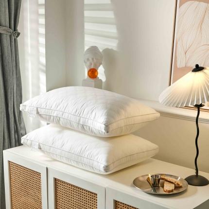 91家纺网 家纺一手货源 找家纺 赛格时代家居 枕头全棉立体绗缝酒店枕芯,乳白色