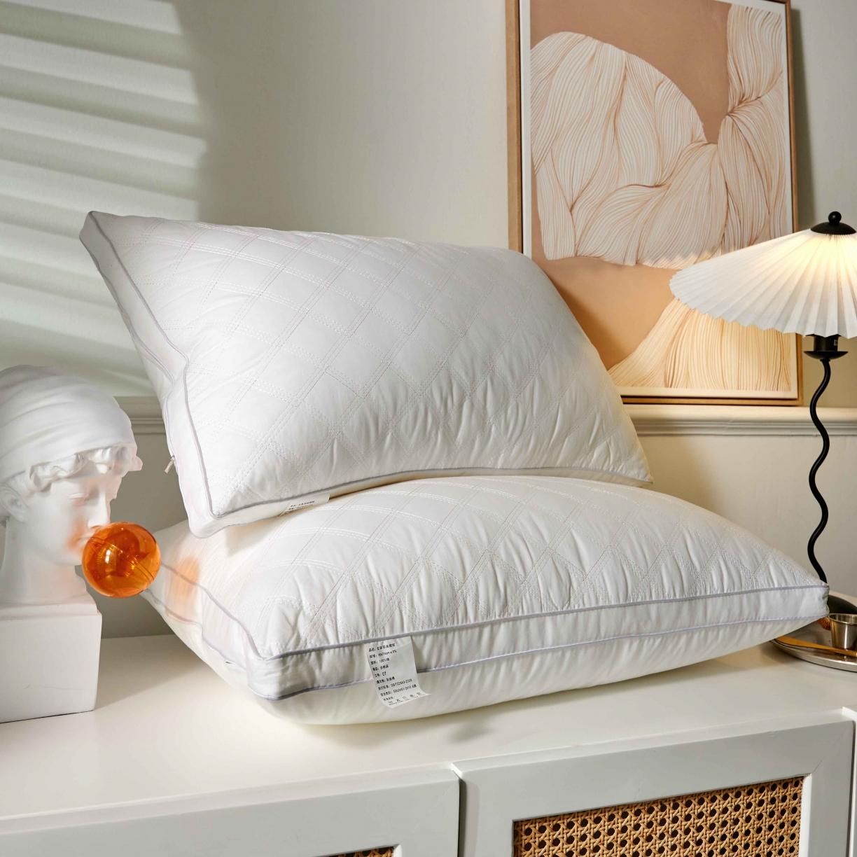 91家纺网 家纺一手货源 找家纺 赛格时代家居 枕头全棉立体绗缝酒店枕芯