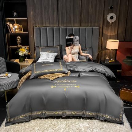 ab家纺 2021新款40s全棉四件套-利欧 高级灰主