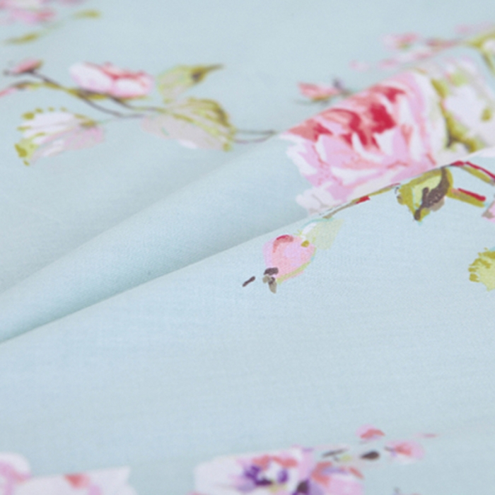 91家纺网 家纺一手货源 找家纺 星期三 2021新款花卉系列全棉13372四件套（加老板微信有会员价） 初妆花蕊蓝