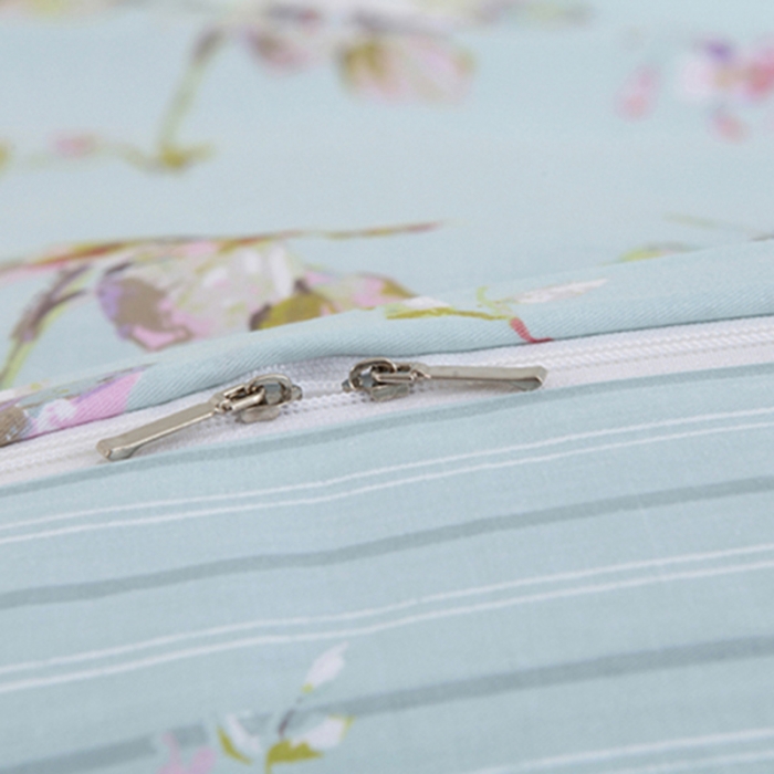 91家纺网 家纺一手货源 找家纺 星期三 2021新款花卉系列全棉13372四件套（加老板微信有会员价） 初妆花蕊蓝