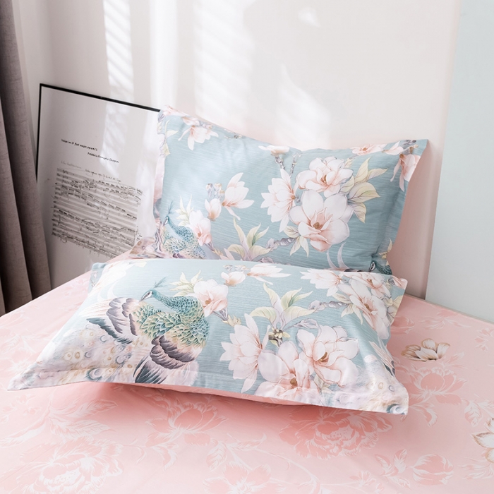 91家纺网 家纺一手货源 找家纺 星期三 2021新款花卉系列全棉13372四件套（加老板微信有会员价） 飞花似梦