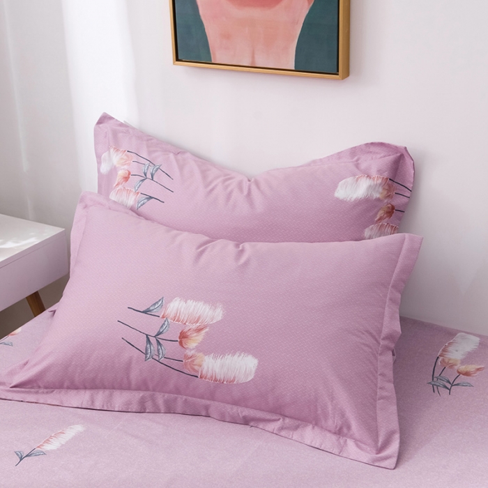 91家纺网 家纺一手货源 找家纺 星期三 2021新款花卉系列全棉13372四件套（加老板微信有会员价） 哈伊勒-红