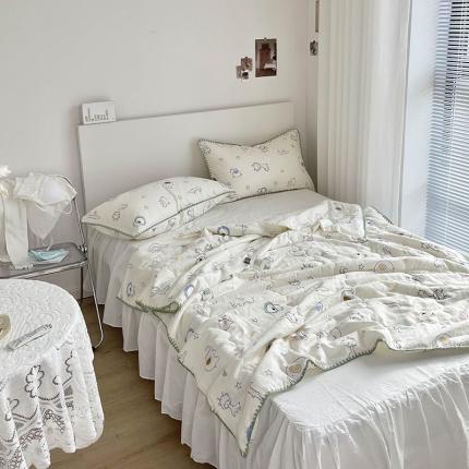 91家纺网 家纺一手货源 找家纺 （总）洋铭区 2021新款双层纱夏被