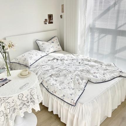 91家纺网 家纺一手货源 找家纺 （总）洋铭区 2021新款双层纱夏被