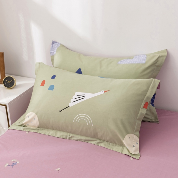 91家纺网 家纺一手货源 找家纺 星期三 2021新款卡通系列全棉13372四件套（加老板微信有会员价） 小夜莺