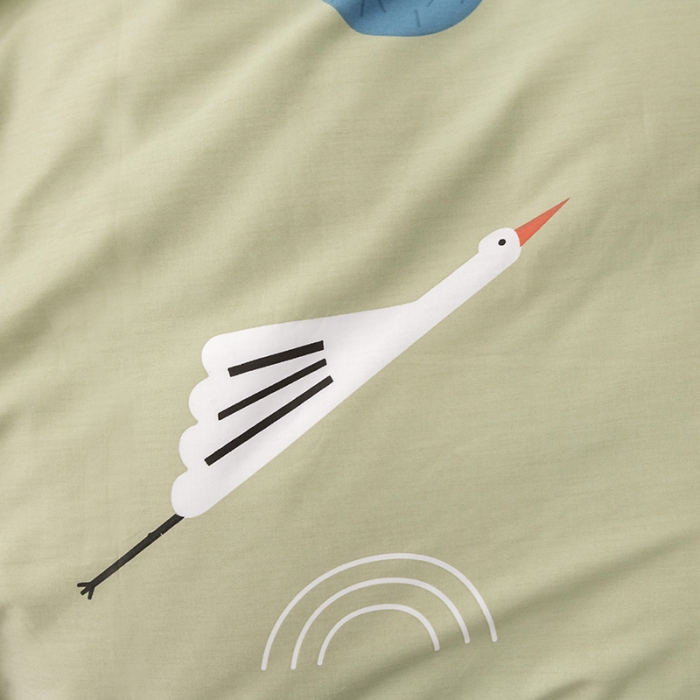 91家纺网 家纺一手货源 找家纺 星期三 2021新款卡通系列全棉13372四件套（加老板微信有会员价） 小夜莺