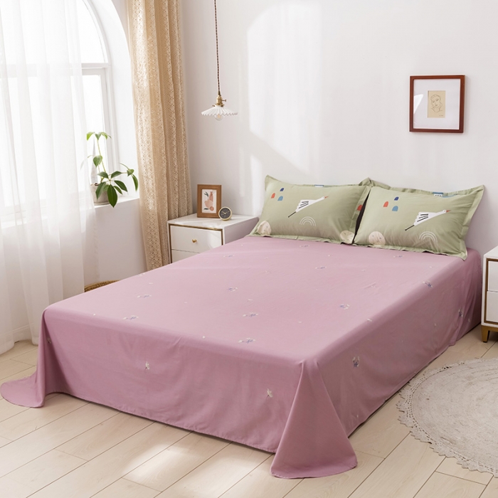 91家纺网 家纺一手货源 找家纺 星期三 2021新款卡通系列全棉13372四件套（加老板微信有会员价） 小夜莺