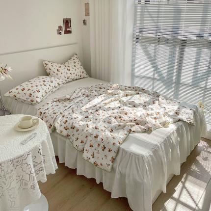 91家纺网 家纺一手货源 找家纺 洋铭区 2021新款双层纱夏被 碎花情人