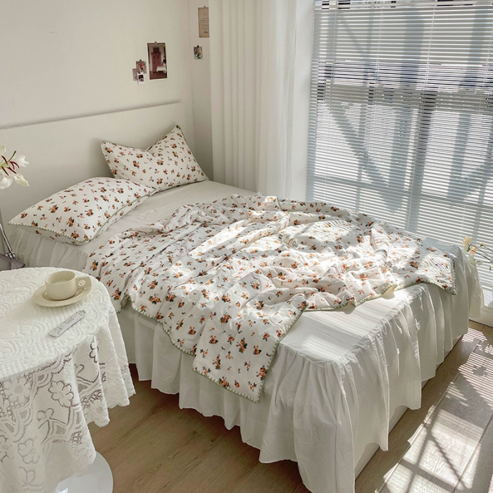 91家纺网 家纺一手货源 找家纺 洋铭区 2021新款双层纱夏被 碎花情人