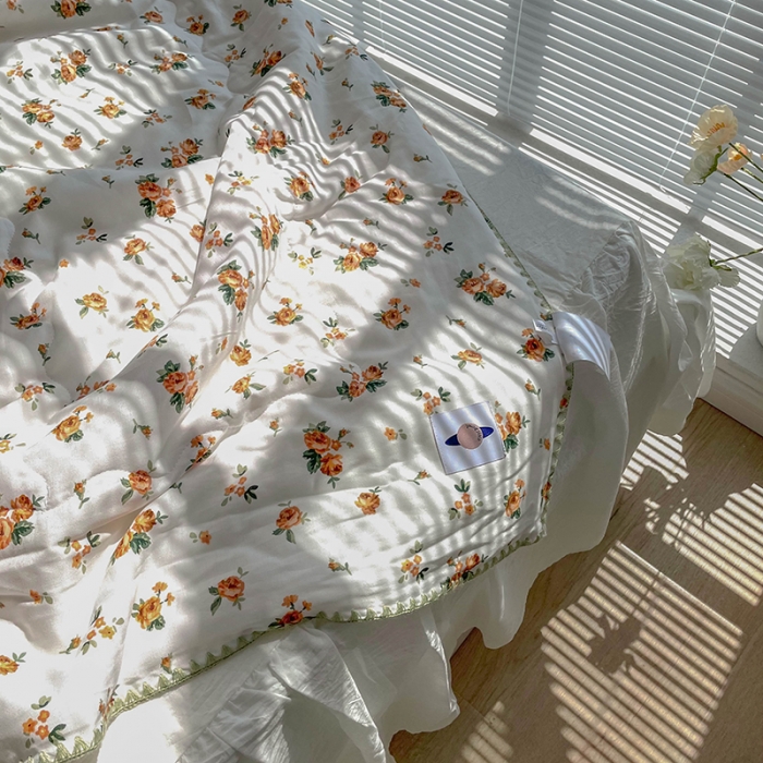 91家纺网 家纺一手货源 找家纺 洋铭区 2021新款双层纱夏被 碎花情人