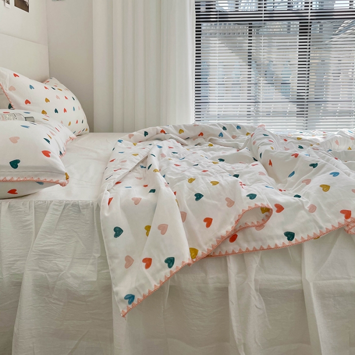 91家纺网 家纺一手货源 找家纺 洋铭区 2021新款双层纱夏被 甜心宝贝