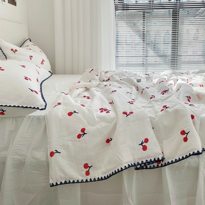 91家纺网 家纺一手货源 找家纺 洋铭区 2021新款双层纱夏被 氧气维c