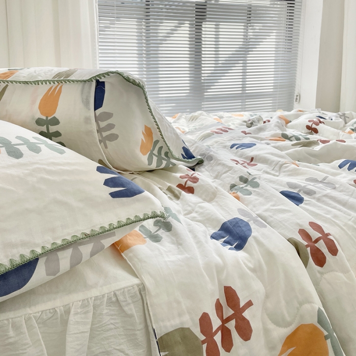 91家纺网 家纺一手货源 找家纺 洋铭区 2021新款双层纱夏被 郁香绵绵