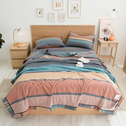 91家纺网 家纺一手货源 找家纺 （总）全季 2021新款无印款全棉印花色织棉花夏被