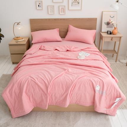 91家纺网 家纺一手货源 找家纺 （总）全季 2021新款无印款全棉纯色色织棉花夏被