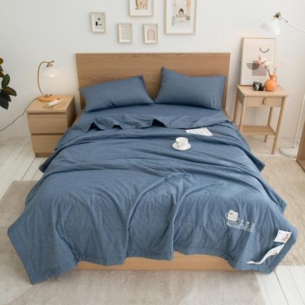 91家纺网 家纺一手货源 找家纺 （总）全季 2021新款无印款全棉纯色色织棉花夏被