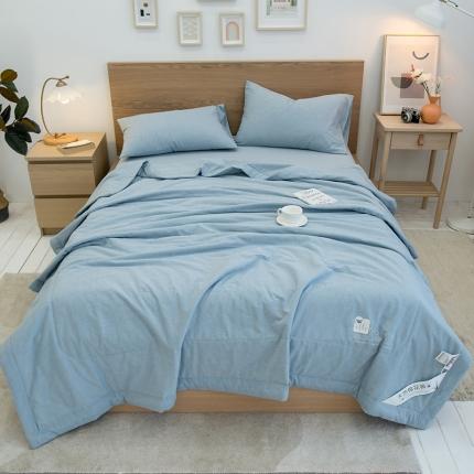 91家纺网 家纺一手货源 找家纺 （总）全季 2021新款无印款全棉纯色色织棉花夏被