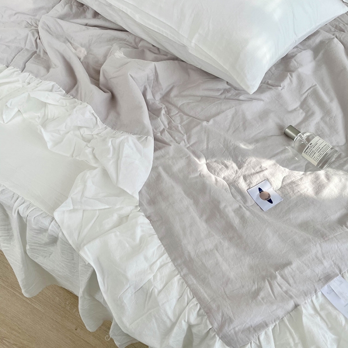 91家纺网 家纺一手货源 找家纺 洋铭区 2021新款甜蜜水洗棉夏被 蜜灰