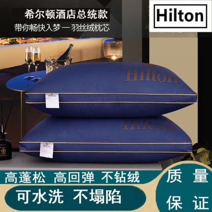 爆款烫钻希尔顿五星级酒店48*74cm一只枕芯枕头来样定制