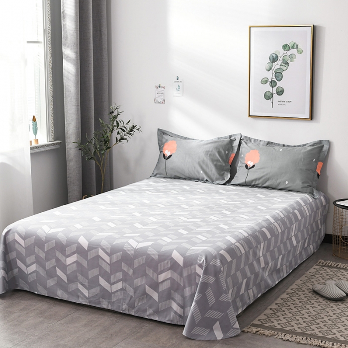 91家纺网 家纺一手货源 找家纺 星期三 2021新款卡通系列全棉13372四件套（加老板微信有会员价） 幸运叶-兰