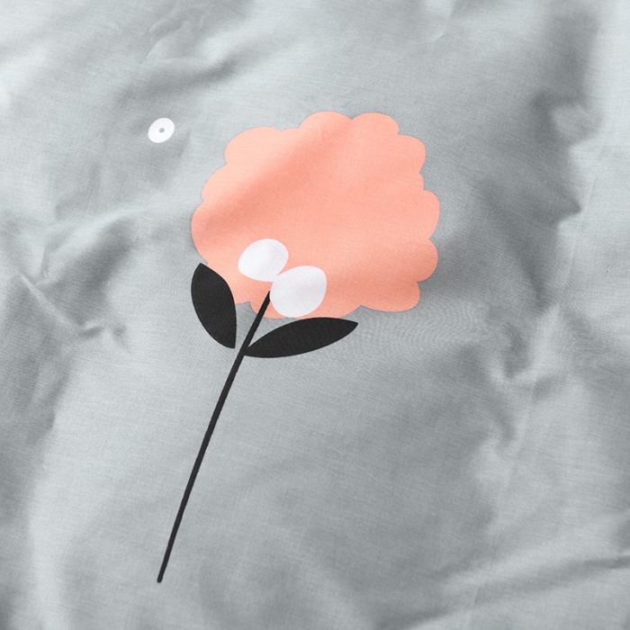 91家纺网 家纺一手货源 找家纺 星期三 2021新款卡通系列全棉13372四件套（加老板微信有会员价） 幸运叶-兰